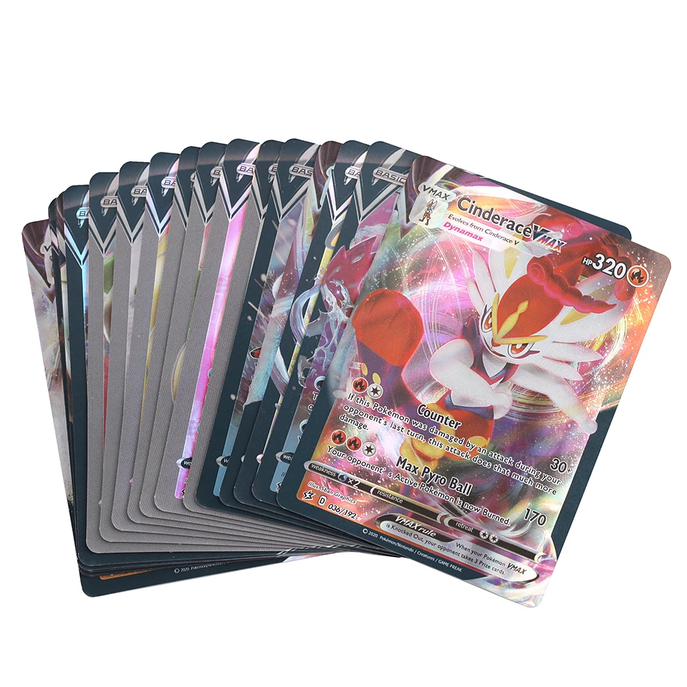 Новинка карты Pokemones 30 шт./лот V & Vmax блестящие английский TCG: Sword Shield Booster Box
