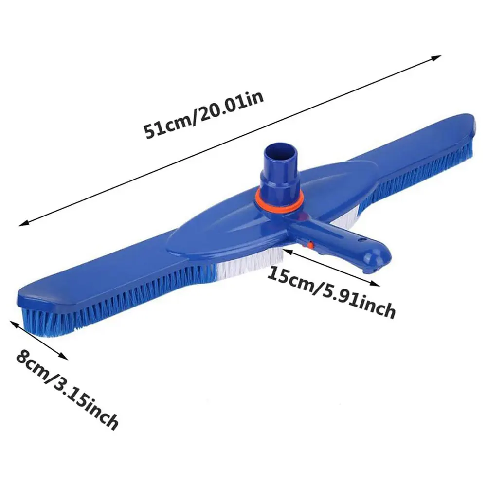 

Pool Brush Head Swimming Pool Cleaning Tool Plastic Suction Head Vacuum Cleaning Swimming Pool Floors Walls Tiles Steps 20 Inch