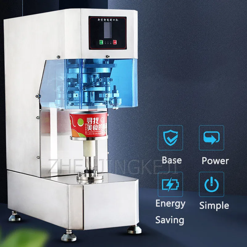 

Commercial Sealing Machine Fully Automatic Takeaway Plastic Tank Drink Bottle Milk Tea Cover Machine Fried Rice Box Sealer Tool