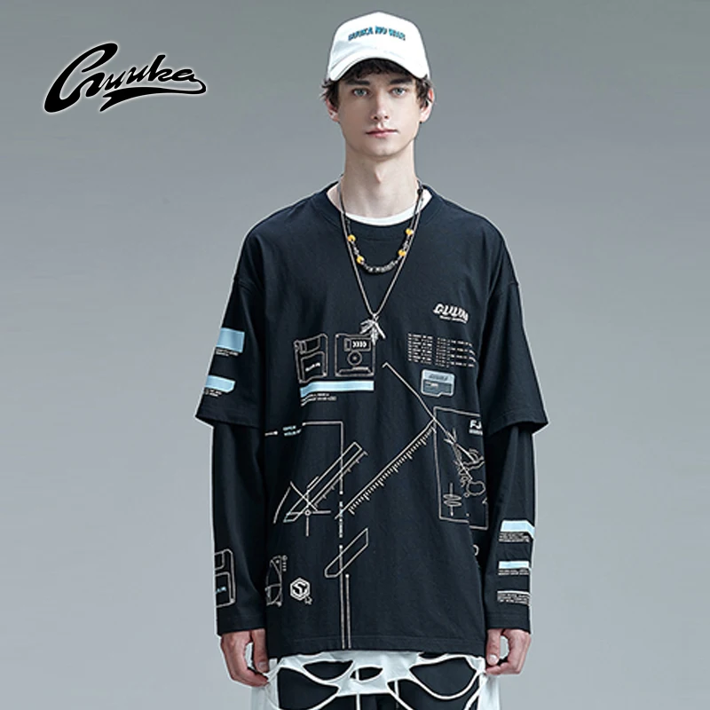 Модная футболка в стиле хип-хоп уличная одежда мужские свободные футболки с