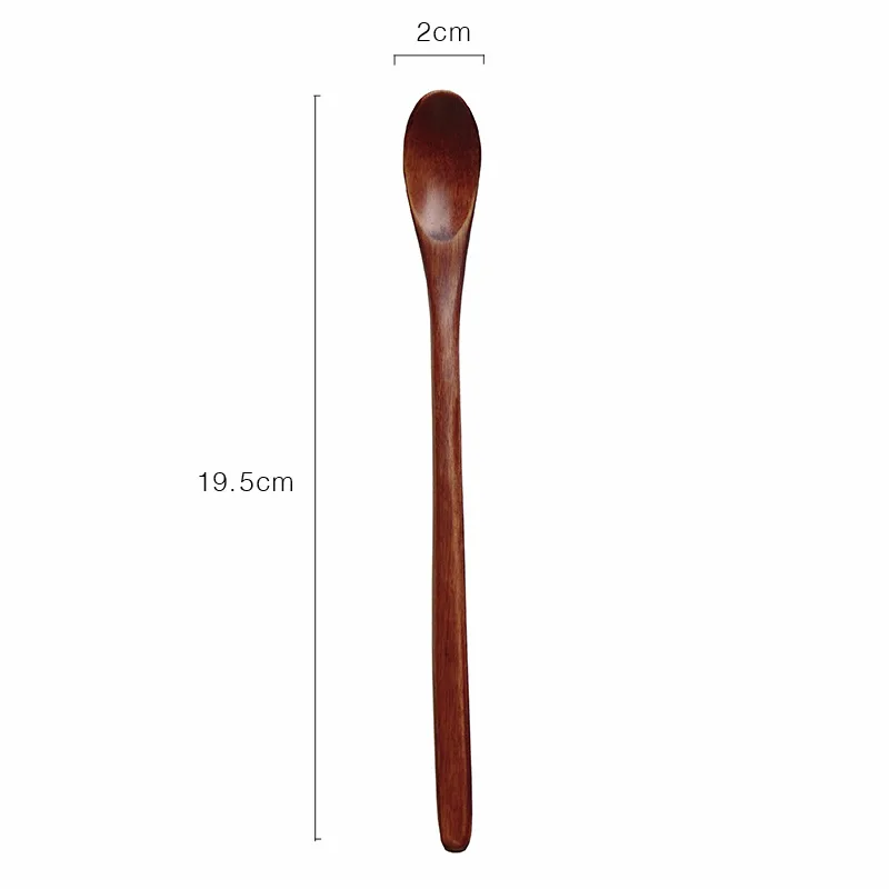 1 шт. футболка с длинными деревянные ложки для помешивания десерт Мёд Кофе ложка