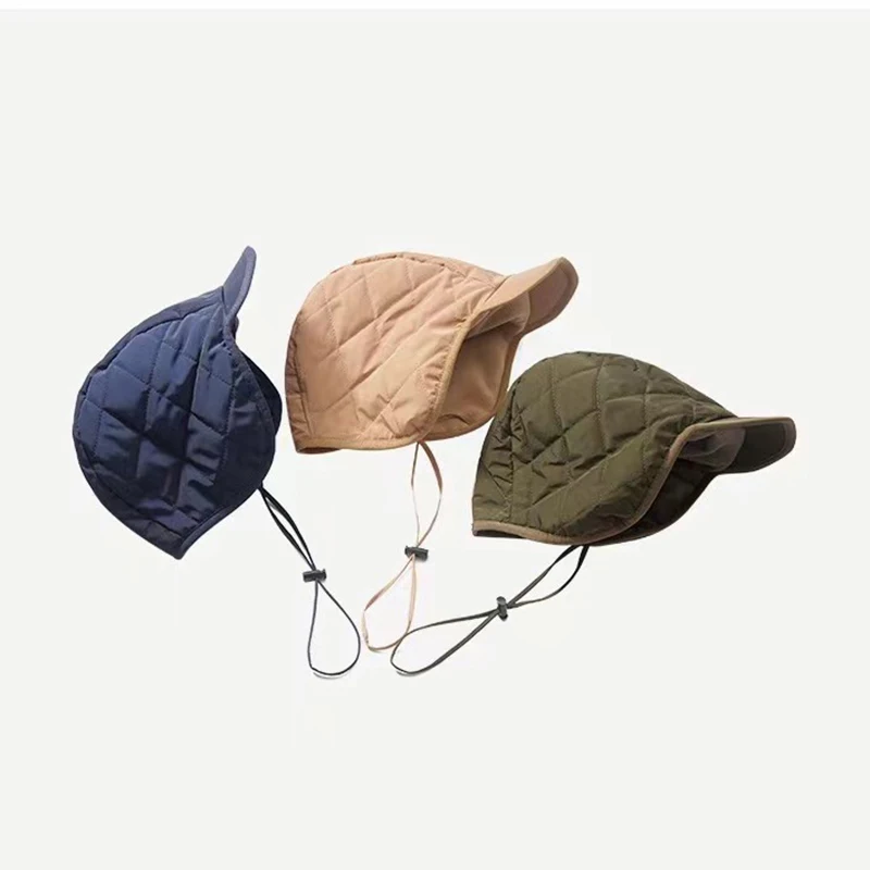 Зимняя Вельветовая бейсболка с ушками шапка-бомбер русские шапки женская