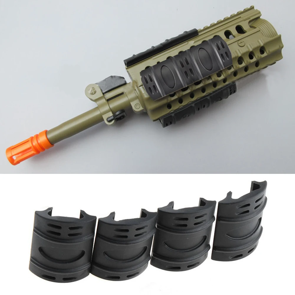 

12pcs Rubber Quad Rail Pad Covers Picatinny Rails Adapter Protector Cover Practical Outdoor Hunting Accessories