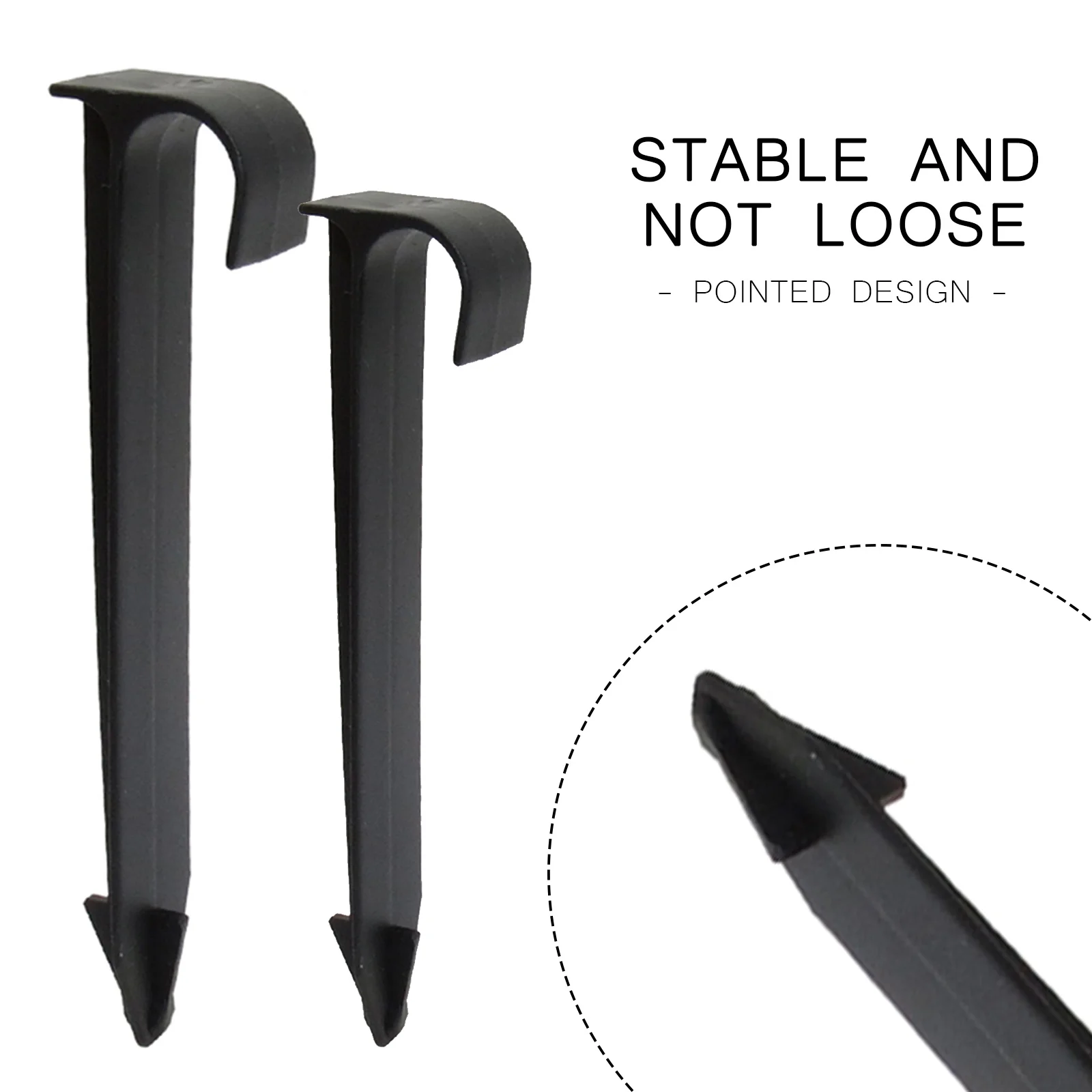 

100pcs 16mm/20mm Pipe Hose Holders C Type Ground Stakes PE Pipe Drip Irrigation Brackets Garden Irrigation Connector Accessories