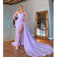 verngo lavender mermaid long evening dresses sweetheart straps pleats high side slit prom dress elegant special occasion dress