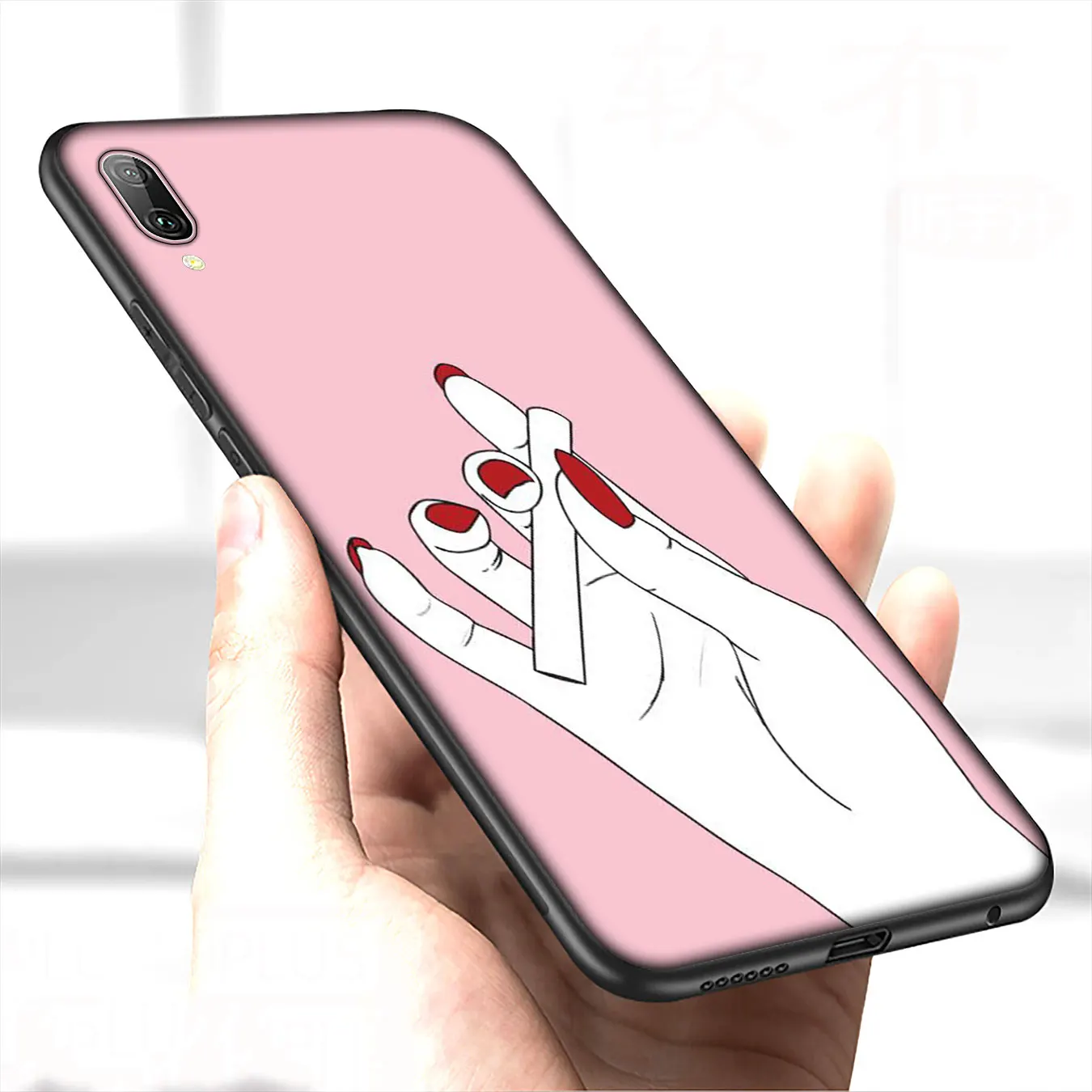 Мягкий чехол IYICAO Love on the finger kpop heart для Huawei Y9 Y7 Y6 Prime 2019 Honor 20 10 9 9X 8C 8X 8 Lite 7C 7X 7A Pro |