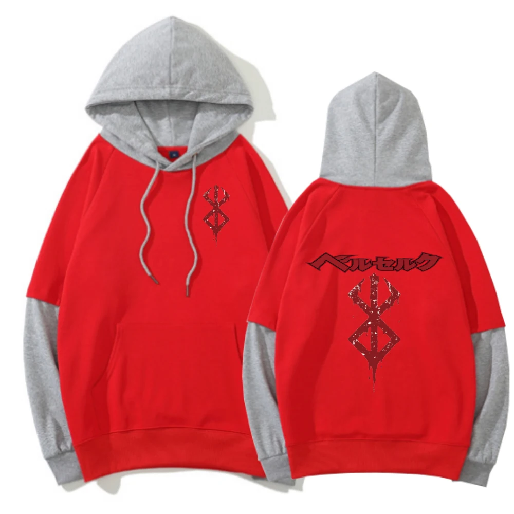 

Berserk Logo Anime Hoodie Print Fashion Long Sleeve Loose Tops Man