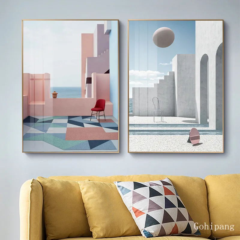 Постеры на холсте с принтом скандинавских берегов настенные пляжные картины