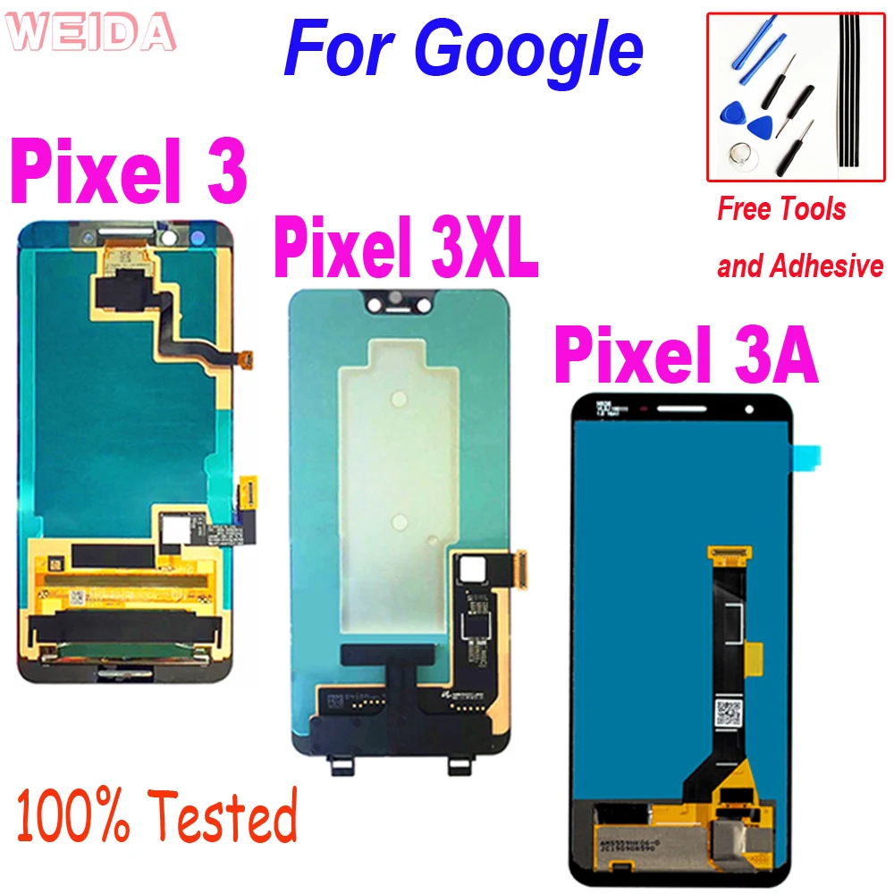 100% Tested LCD for Google Pixel 3 Pixel 3XL 3 XL Pixel 3A LCD Display Touch Screen Digitizer Assembly for Google Pixel 3A LCD