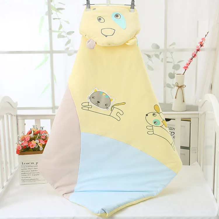 Мягкий Пеленальный спальный мешок для новорожденных хлопковое стеганое одеяло