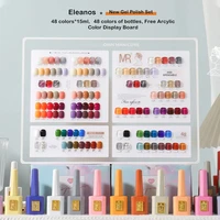 new 48 fashion colors eleanos gel polish varnish color gel polish for nail art design nail gel nail salon used nail gel kit