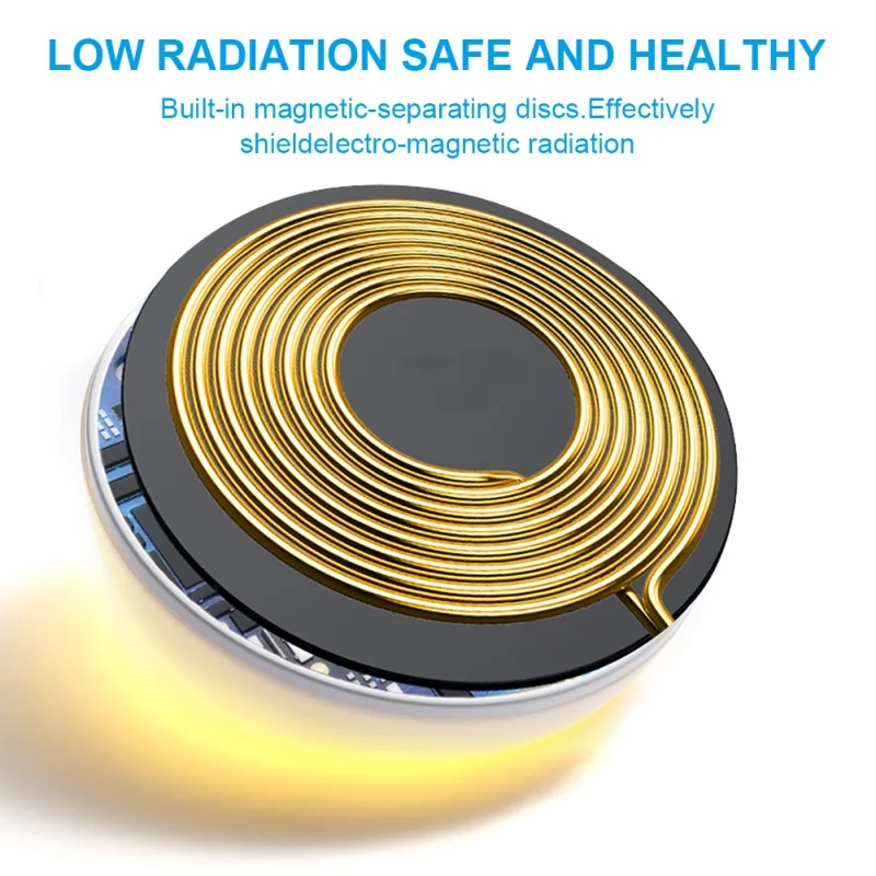 10 Вт беспроводной зарядный коврик настольная лампа будильник ночной Светильник