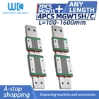 Линейные направляющие MGW15 L 100, 200, 300, 350, 450, 500, 600, 800 мм, миниатюрные, 2 шт., направляющие MGW15, 4 шт., MGW15H, mgw15cкарет