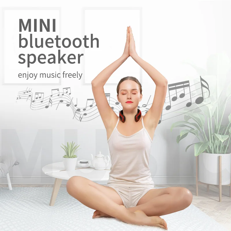 Массажер для шеи с Bluetooth TENS Pulse 4D подушка безопасности подогрев вибрация снятие