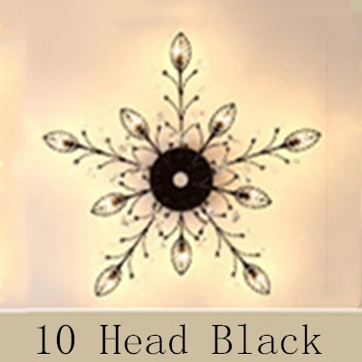 10 Head Black Скандинавский современный Lron светодиодный роскошный светильник-люстра, лампа для чердака, гостиной, спальни, дома, зала, столовой, Deco, Черное золото, G9, птица - Цвет абажура: 10 Head Black