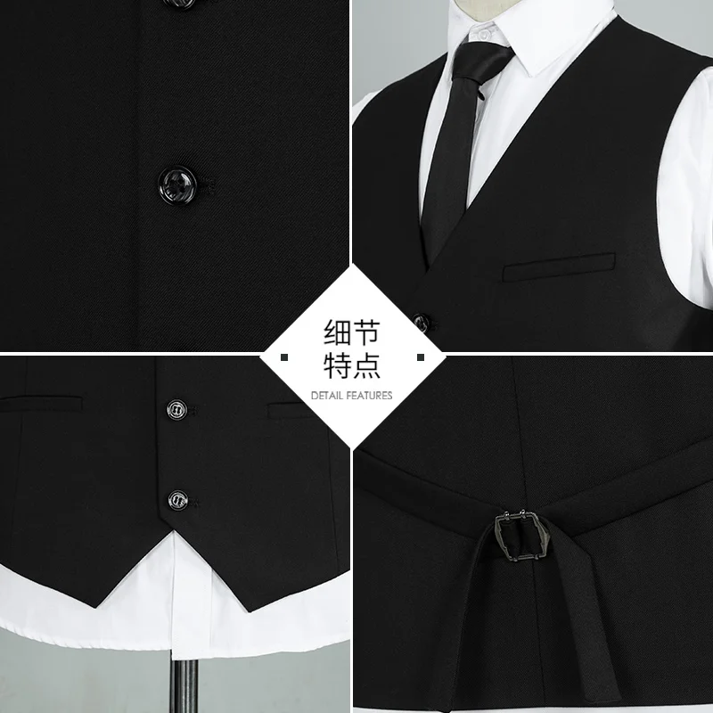 

Romon Men's Suit Vest Work Vest Summer Groomsman Suit Brothers' Clothes Groom Wedding Suit Suit Vest