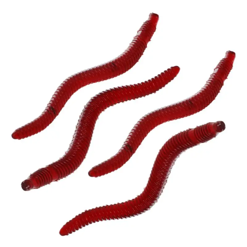 

50Pcs 3.5 cm Simulation Artificial Bait Worms Worms Exceeds Soft Baits Fish Red Fish Smell Realistic