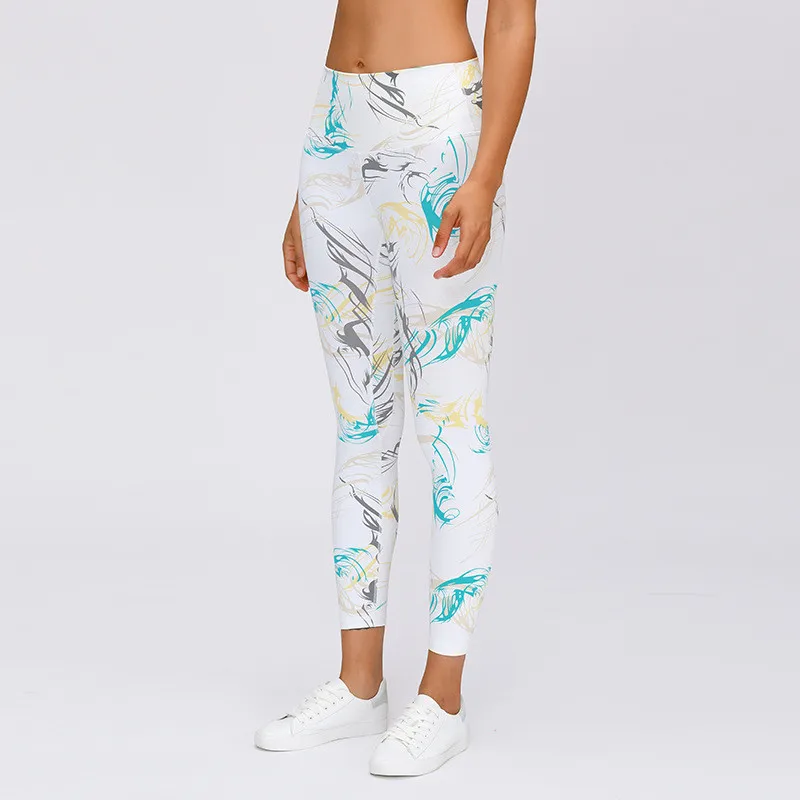 

Новинка весна-лето 2021 стильные приятные для кожи крутые мягкие модные штаны для йоги с высокой талией подтягивающие живот ягодицы Леггинсы ...