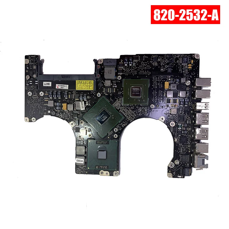 

Free shipping 661-5089 For Macbook Pro Unibody A1286 early 2009 T9550 2.66GHz 820-2330-A 820-2532-A Logic Board motherboard