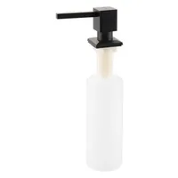 400Ml Square Soap Dispensers Kitchen Deck Mounted Pump Built In Counter Top Black Mounting Hole From 25 Mm To 35 Mm