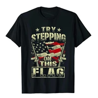 try stepping on this flag patriotic t shirt tops shirt oversized summer cotton mens top t shirts chinese style