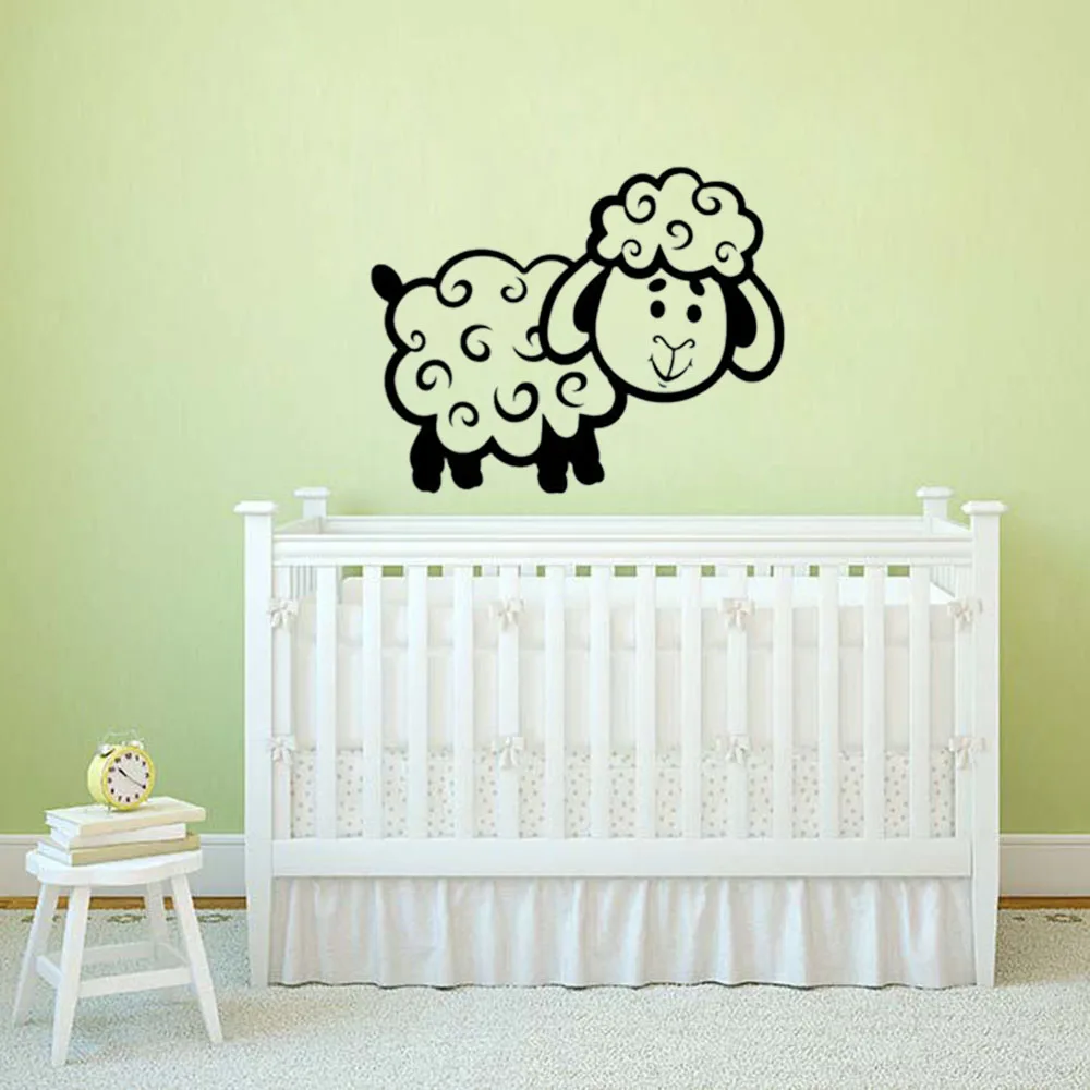 Овечья детская комната настенные наклейки с животными Детские декорации