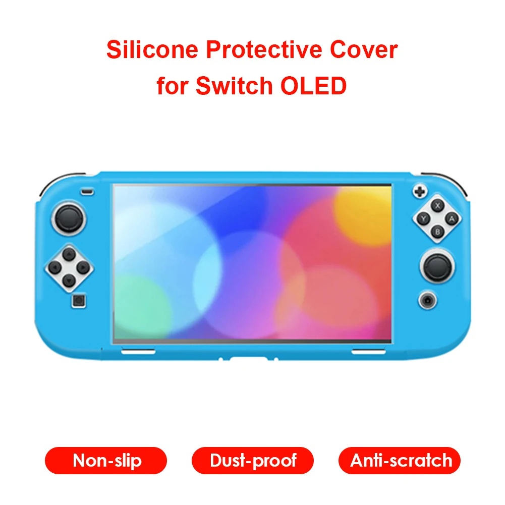 

Gamepad Silicone Soft Protective Case Cover for Nintendo Switch OLED Game Controller Non-Slip Shell Game Console Accessories