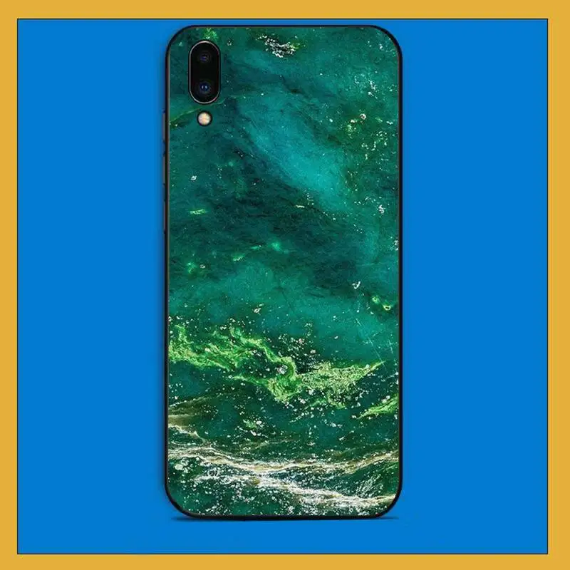 TOPLBPCS обои из зеленого гранита окрашенные фотообои для Vivo Y91C 31 53 19 11 17 81 55 66 69 71 V11 i 9 7
