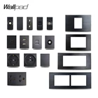 Универсальная настенная розетка сделай сам с 2 USB-портами для передачи данных по французскому и Европейскому ТВ, настенная розетка с металлической панелью 118*75 мм 153*75 мм 191*75 мм