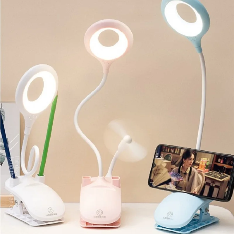 

Portable USB Table Lamp with Clip Led Desk Lamp Touch Study Lamps Gooseneck Desktop Reading Lamp usb Table Light Rechargeable