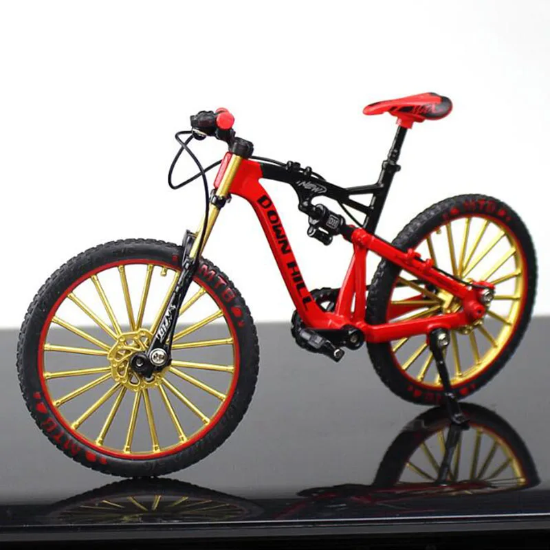 

1/10 металлическая литая модель горного велосипеда, игрушки, изогнутый гоночный цикл, перекрестный велосипед, копия коллекции F, для детей, взрослых, фанаты, подарок