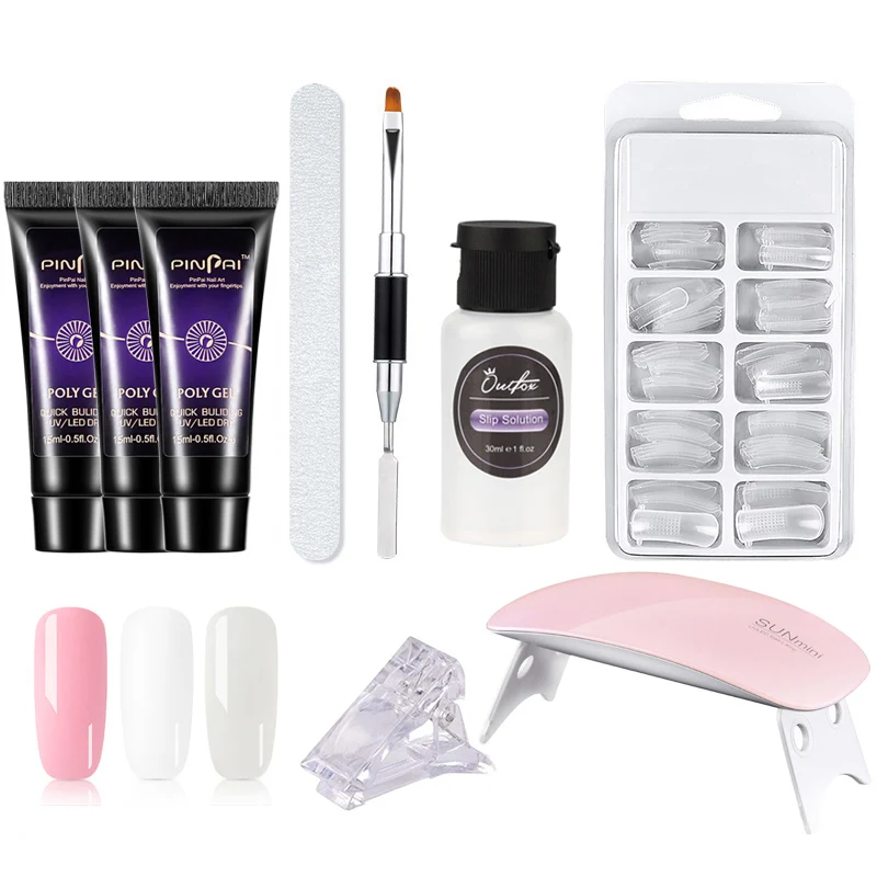 Набор акриловых УФ гель лаков набор гелей для ногтей наращивания с лампой|Гель