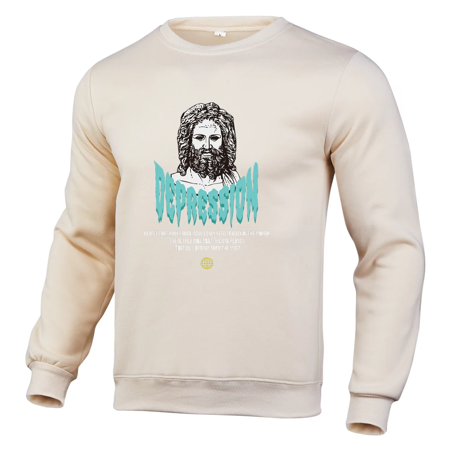 

Fashion printed sweatshirt hoodie winter warm sweatshirt high quality street clothing men's cotton jacket casual O-neck pullover