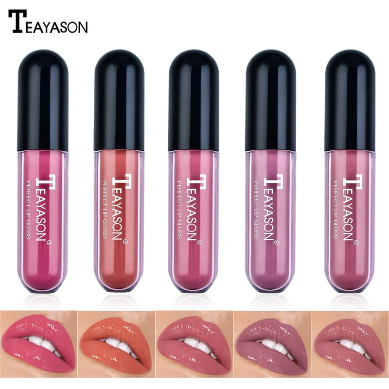 Модный стеклянный зеркальный жидкий блеск для губ удерживает влажность и