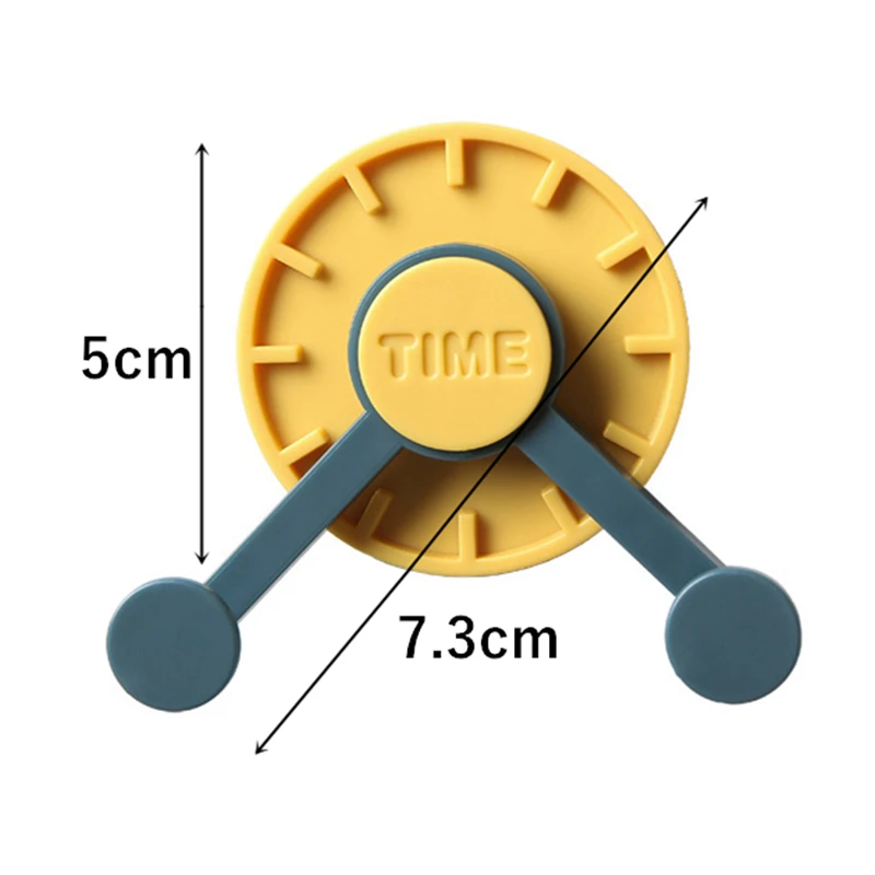 

4PCS Creative Rotatable Clock Hooks Holder Punch-Free Door Hanger Sucker Sticky Storage Rack Home Kitchen Bathroom Accessories