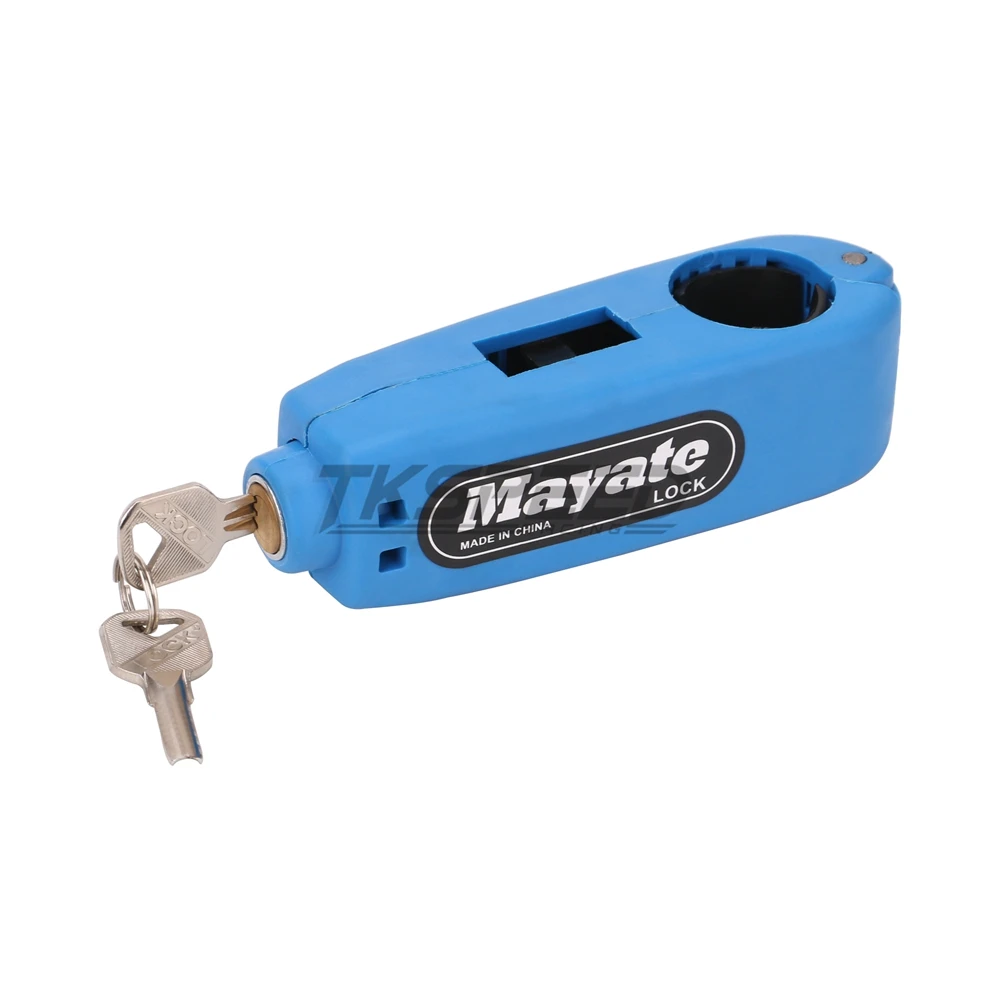 Newest CROC-LOCK MOTORCYCLE SCOOTER HANDLEBAR THROTTLE GRIP LOCK SECURITY LOCK,motorcycle accessories,Fits Most Scooter - Цвет: blue