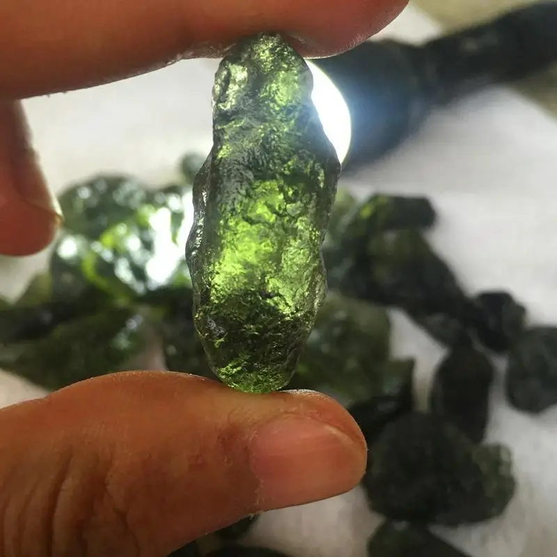 

Czech pendant original stone green pendant Meteorite