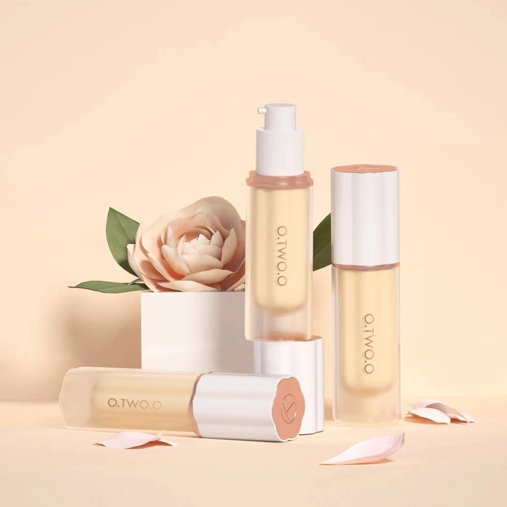 

O.TWO.O Foundation Makeup Matte Face Concealer Full Coverage Base For Black Skin Moisturizing Natural Whiten Make Up Foundation