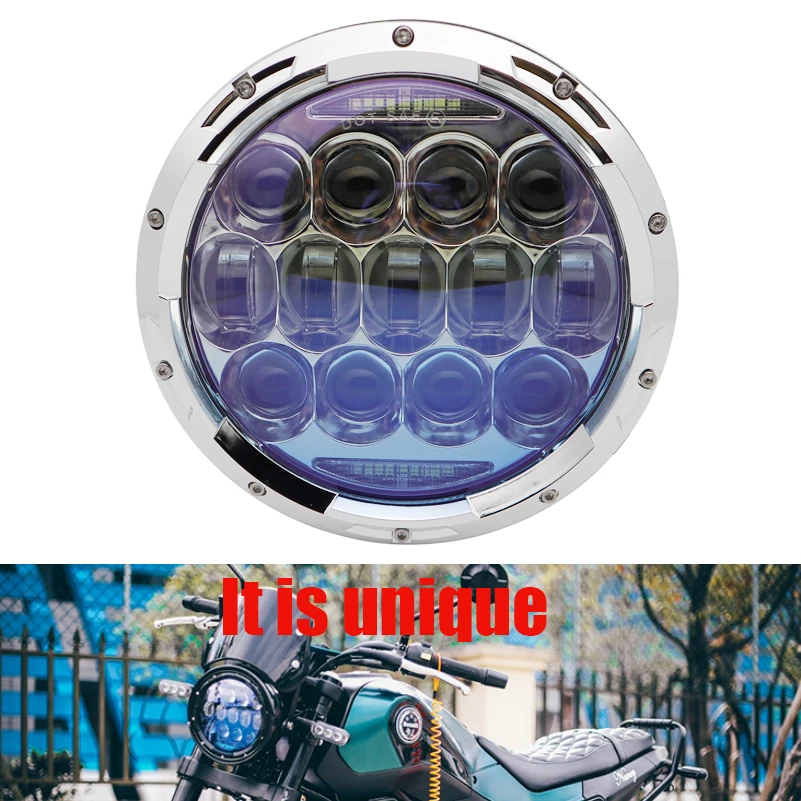 

7 inch Motorcycle LED headlight 105W H4 DRL Hi/Lo Beam Angel Eye Wrangler headlight for Harley Davidson Touring Electra Glide