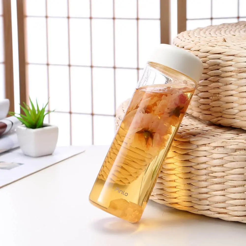Xiaomi Pinlo Portable Cup Drinking Bottle Temperature resistance Fashion Clear Plastic Water Tritan Safety Material | Электроника
