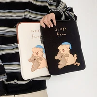 kawaii laptop bag 11 13 15 inch cartoon tablet pouch for macbook air pro 13 15 travel computer sleeve bag for ipad pro handbags
