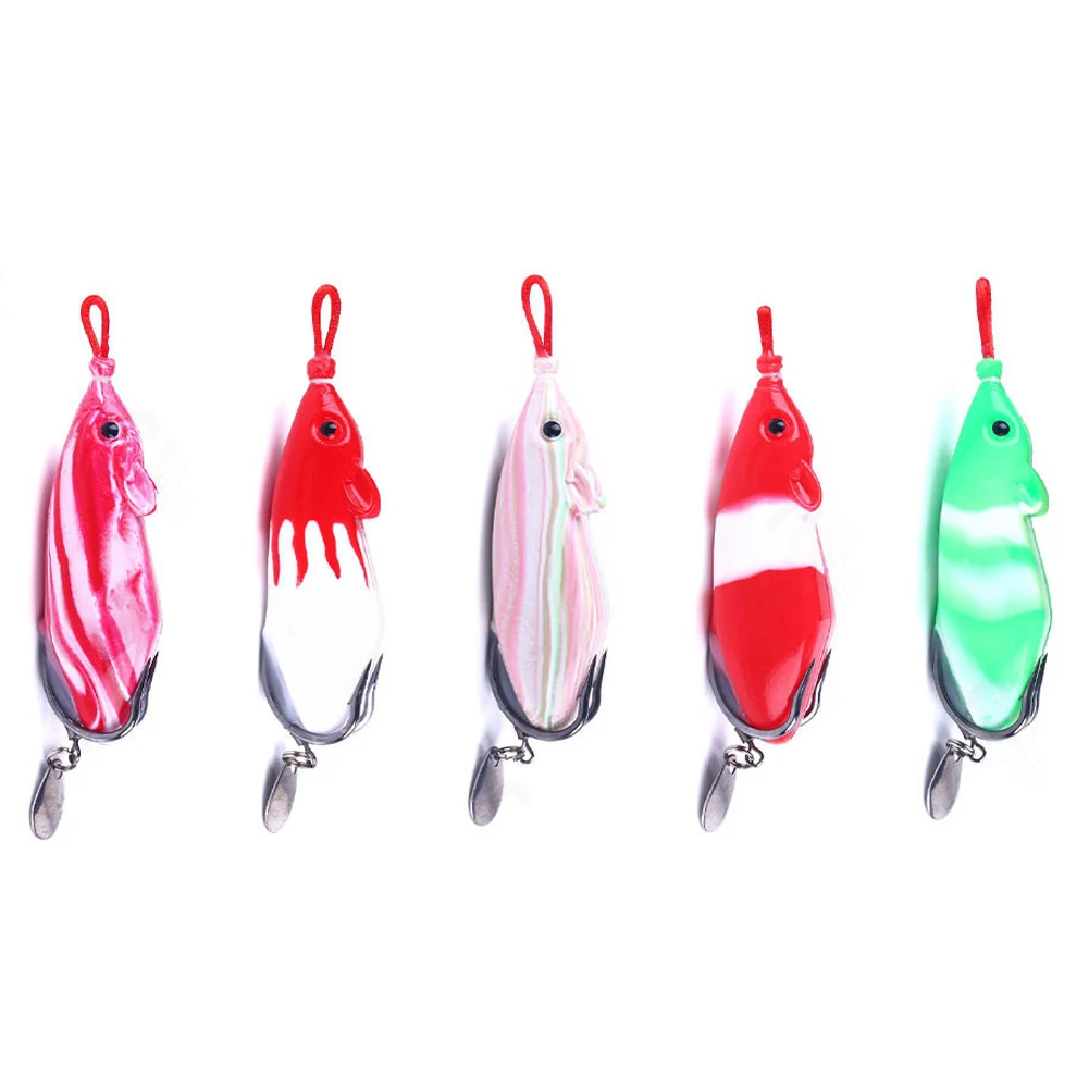 

5PCS Fishing Lures Soft Frog Baits TopWater Artificial Lifelike Lures For Fishing Accessaries Fishing Tackle Swimbait With Hooks