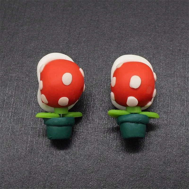 1 пара уникальные милые серьги для женщин ручная работа полимерная глина Пиранья