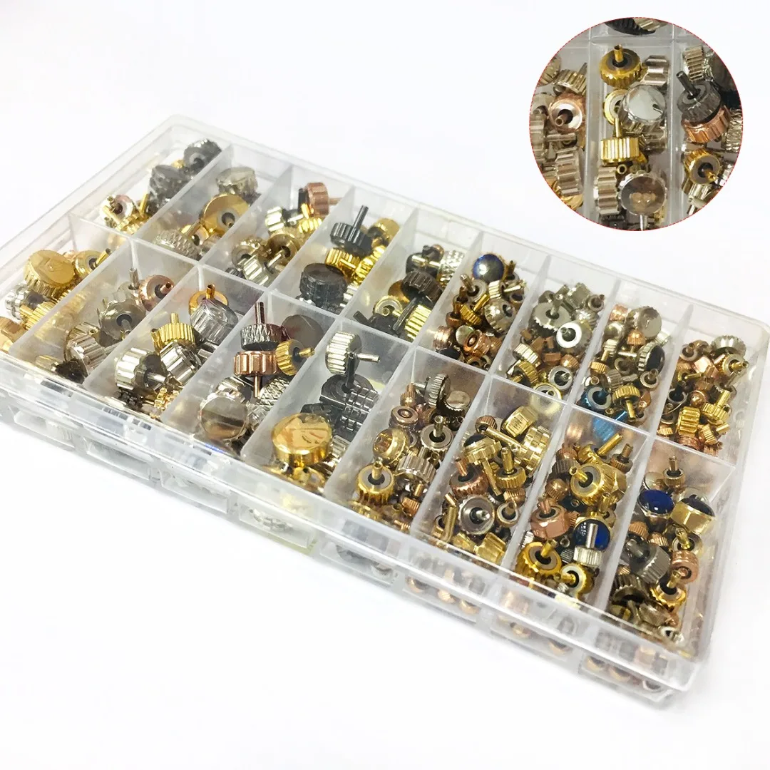 3.0 ~ 7.0 mm Assorted Watch Crowns Parts Quartz Watches Multi Style Crown Replacement Accessories For Watchmaker Repair