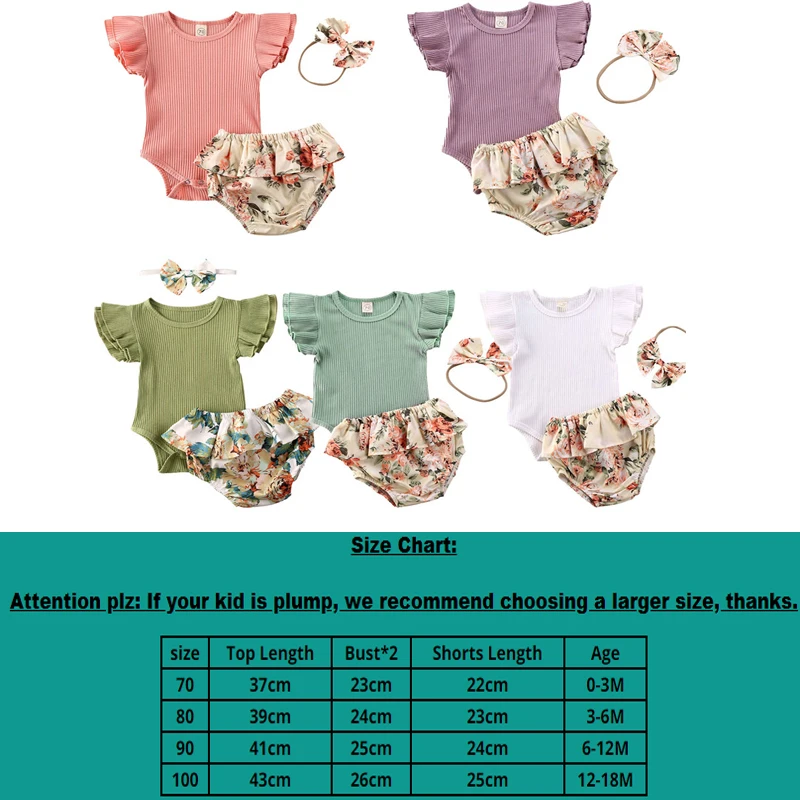 Летние комплекты одежды с цветочным принтом для маленьких девочек милая одежда