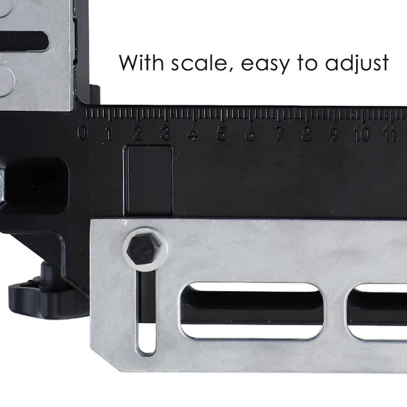 K1KA Professional Hinge Hole Opener with Scale Position Precisely Woodworking Door Positioning Slotting Lock Guide Plate Tool