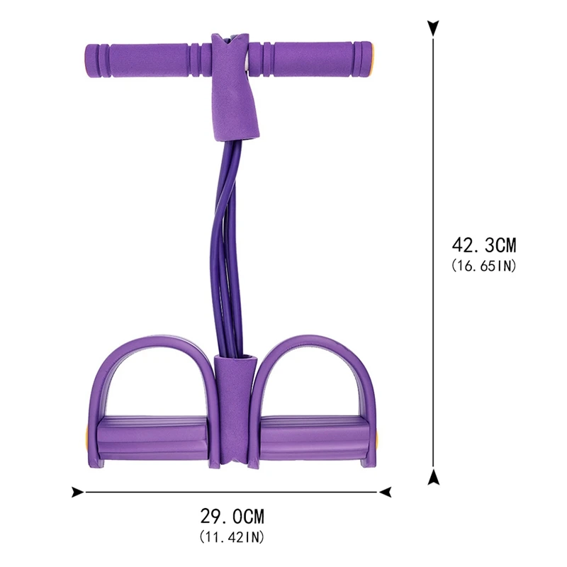 Эспандер для йоги ног груди приседания 4 трубки Педальный весенний тренажер