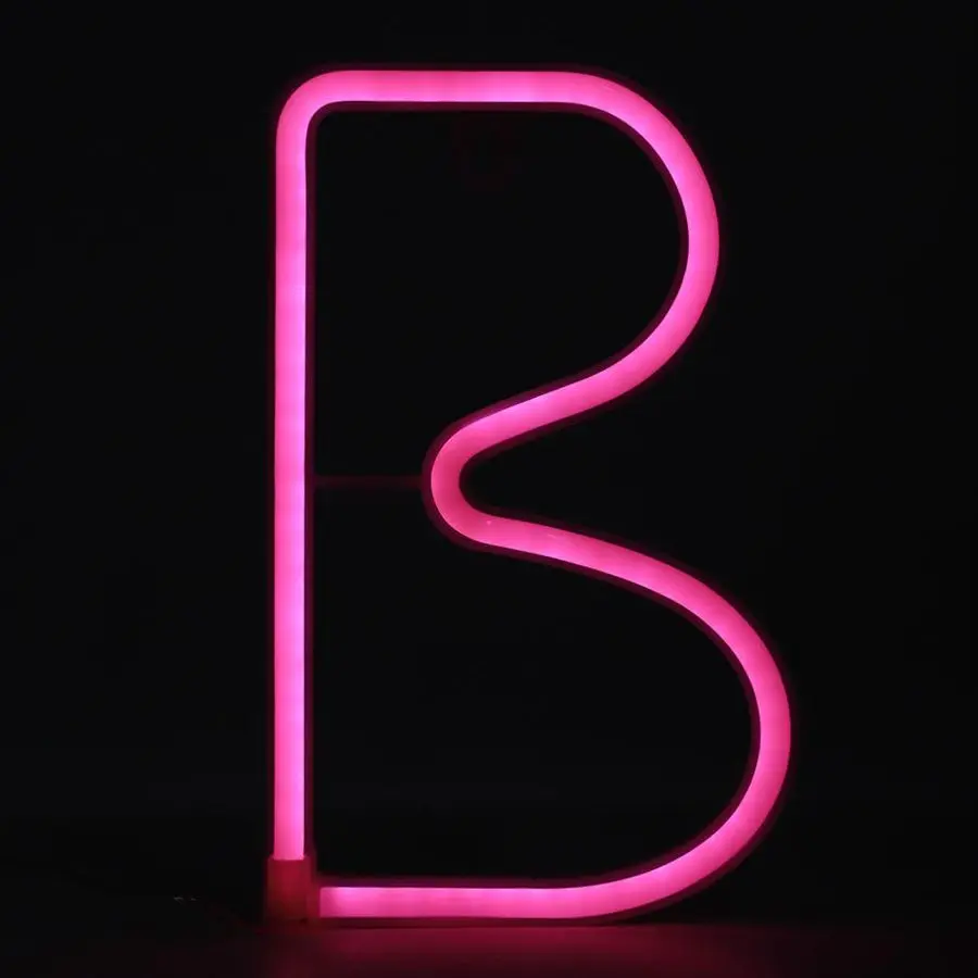 Светильник с буквенным принтом уникальный декоративный светодиодный светильник