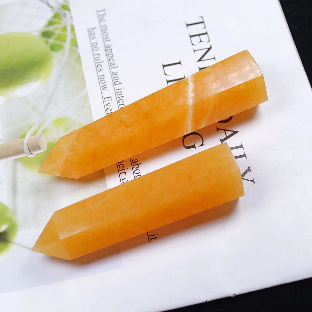 1 шт. натуральный кристалл точка желтого цвета желе нефрита исцеления обелиск