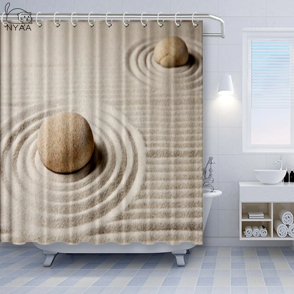 NYAA Индия Spa Zen занавески для душа массажный камень Йога ванной комнаты настенный